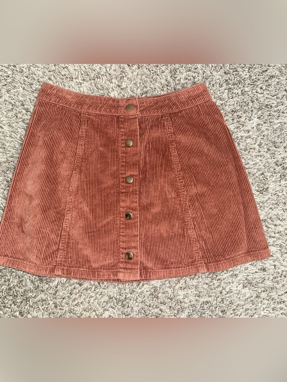 Forever 21 Corduroy A-Line Skirt in Brown